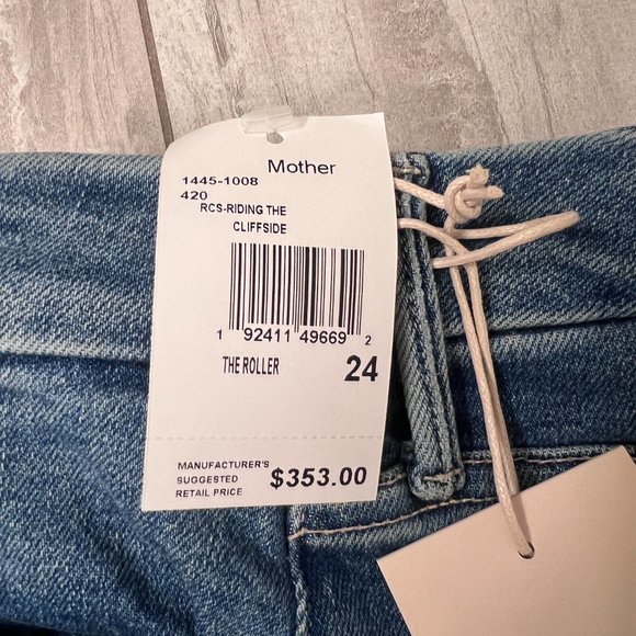 MOTHER- The Hustler Roller Heel Fray in Perfect Drug wash- BRAND NEW WITH TAGS - Picture 5 of 7